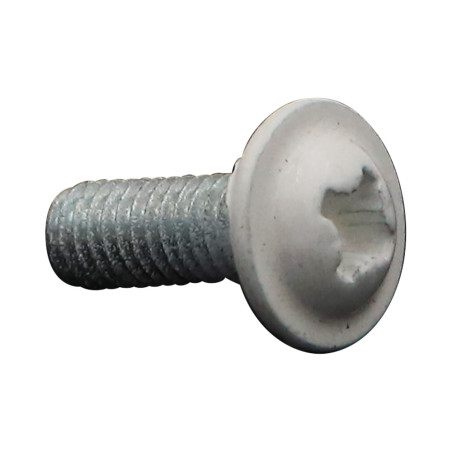1 x Screw Mushroom Pozi M6X16 Zinc Plated Ral9010/Pure White