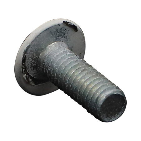 1 x Screw Mushroom Pozi M6X16 Zinc Plated Ral9010/Pure White