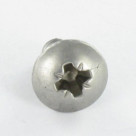 1 x Machine Screw Mushroom Pozi M4X10 Stainless Steel A2 With Serration