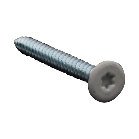 1 x Thread Rolling Screw Double Thread Flat Head T20 4.8X45 Zinc Plated Ral9010/Pure White