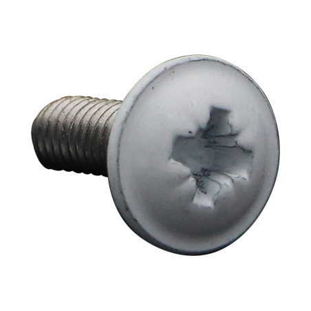 1 x Machine Screw Mushroom Pozi M6X16 Stainless Steel A2 Painted White Ral9016/Traffic Signalisation