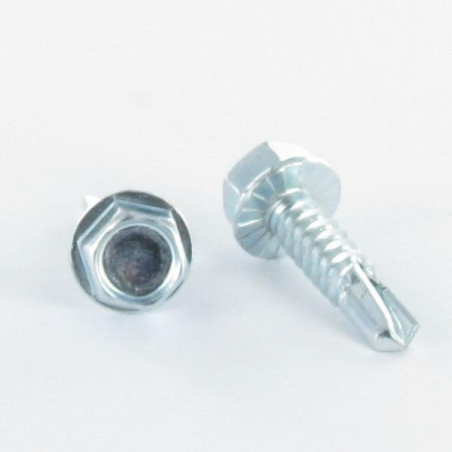 1 x Self Drilling Hexagonal Head 6.3X38 Sheet Metal Thread Zinc Plated