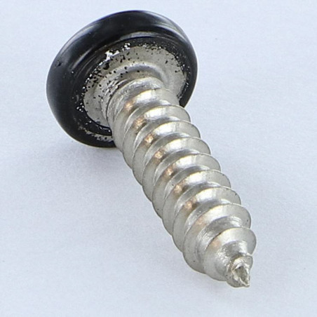 1 x Thread Rolling Screw Stainless Steel A2 wide domed head Pozi 4.8X19 Ral9005/Jet Black