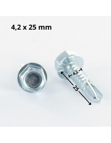 1 x Self Drilling Hexagonal Head 4.2X25 Sheet...