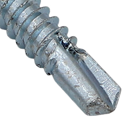 1 x Self Drilling Hexagonal Head 4.8X19 Zinc Plated Painted White Ral9010/Pure White 80% BRIL