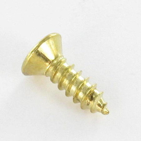 1 x THREAD ROLLING SCREW COUNTERSUNK HEAD POZI 3.9X13 BRASS PLATED STEEL