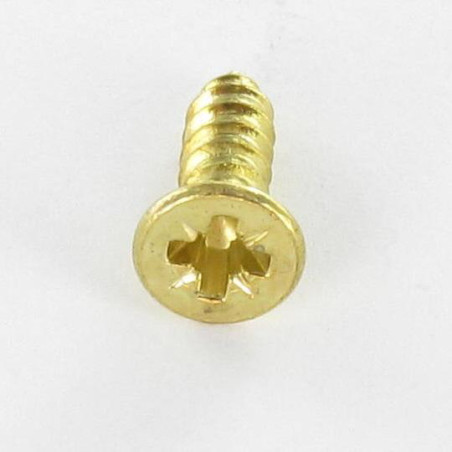 1 x THREAD ROLLING SCREW COUNTERSUNK HEAD POZI 3.9X13 BRASS PLATED STEEL