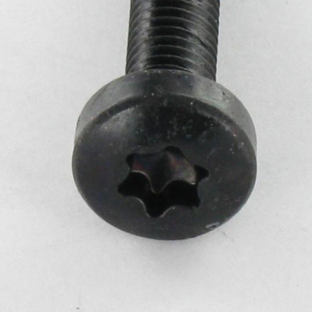 1 x Self Tapping Screw wide domed head 4X8 T20 Black Zinc Plated