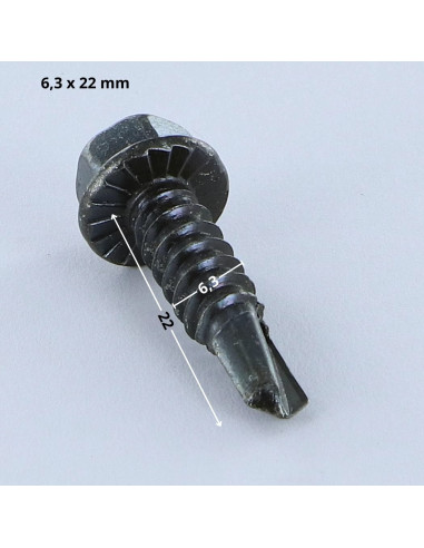 1 x Self Drilling Hexagonal Head 6.3X22 Sheet...