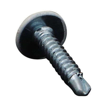 1 x Screw DRILL Large Round Head Square 2 3.5X20 Zinc Plated Ral9010/Pure White