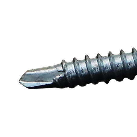 1 x Screw DRILL Large Round Head Square 2 3.5X20 Zinc Plated Ral9010/Pure White