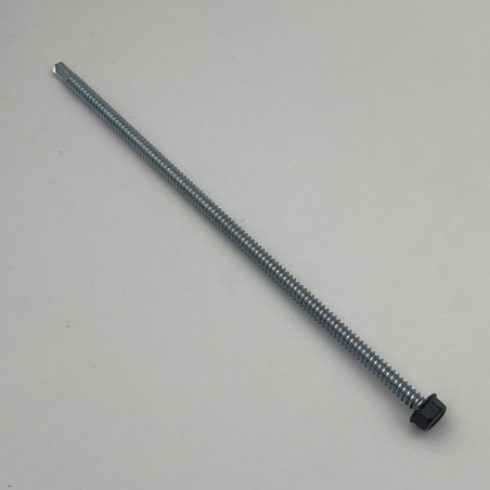 1 x Self Drilling Hexagonal Head 6.3X200 Sheet Metal Thread Zinc Plated Ral7016/Anthracite Grey