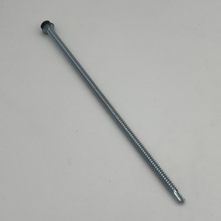 1 x Self Drilling Hexagonal Head 6.3X200 Sheet Metal Thread Zinc Plated Ral7016/Anthracite Grey