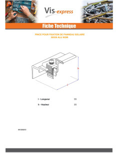 PLIERS fixation SOLAR 30X55 Aluminium Black 2