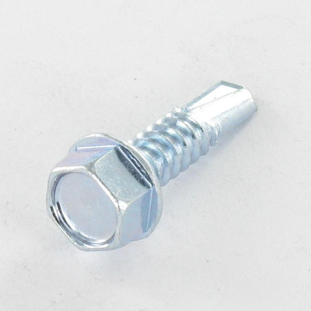 1 x Self Drilling Hexagonal Head Flange Smooth 6.3X25 Zinc Plated
