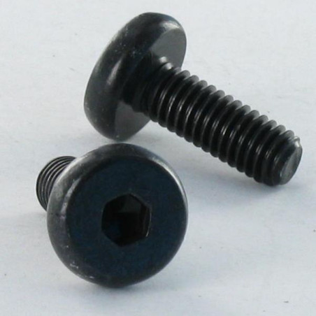 1 x Machine Screw Large Pan Head Hexagon Recess M6X16.5 Hexagon Socket 4 Full Thread Black Zinc Plated