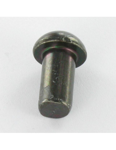 1 x Solid Rivet Round Head 6X25 Black Zinc Plated