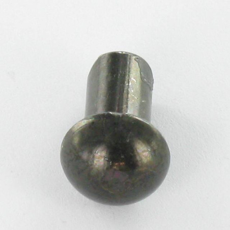 1 x Solid Rivet Round Head 6X25 Black Zinc Plated