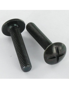 Screw Mushroom Slotted In Cross M8X60 Black Zinc Plated