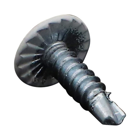 1 x Self Drilling Large Round Head Phillips With Serration 4.2X16 Zinc Plated RAL 9016