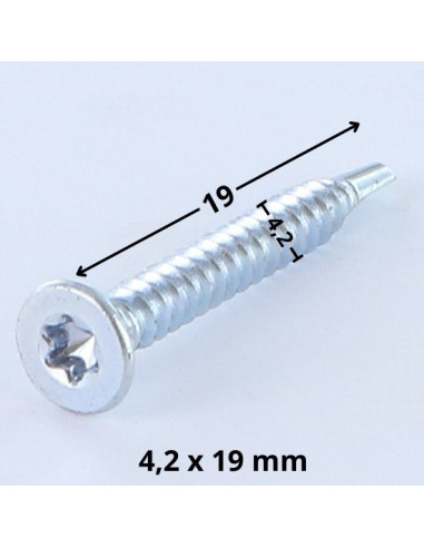 1 x Self Drilling Countersunk Head T20 4.2X19...