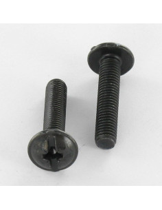 Screw Mushroom Pozi And Slotted M6X45 Black Zinc Plated