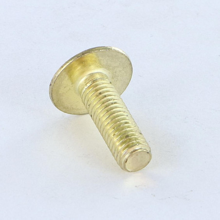 1 x Screw Mushroom Slotted In Cross M8X16 Brass