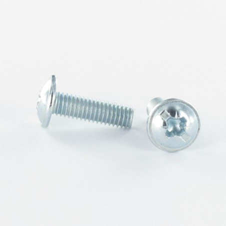 1 x Screw Mushroom Pozi And Slotted M5X16 Zinc Plated
