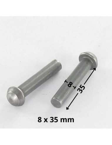 1 x Solid Rivet Round Head 8X35 Steel