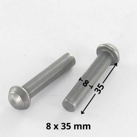1 x Solid Rivet Round Head 8X35 Steel