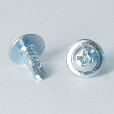 1 x Self Drilling Large Round Head Phillips Without With Serration 4.2X13 Zinc Plated