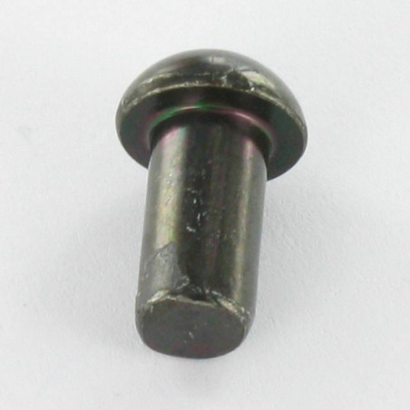 1 x Solid Rivet Round Head 6X12 Black Zinc Plated