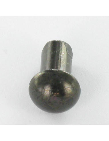 1 x Solid Rivet Round Head 6X12 Black Zinc Plated