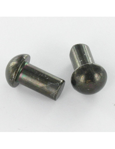 1 x Solid Rivet Round Head 6.5X12 Black Zinc...