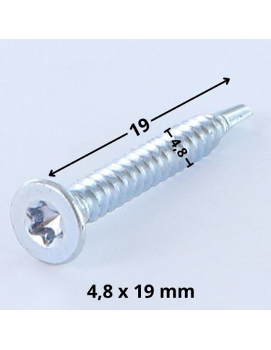 1 x Self Drilling Countersunk Head T25 4.8X19...