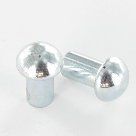 1 x Solid Rivet Round Head 4X12 Zinc Plated