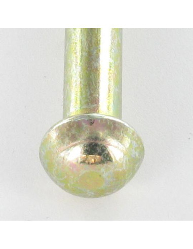1 x Solid Rivet Round Head 3.5X11.5 Yellow Zinc