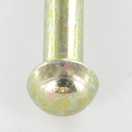1 x Solid Rivet Round Head 3.5X11.5 Yellow Zinc