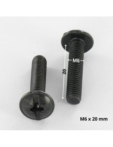 1 x Screw Mushroom Pozi And Slotted M6X20 Black...