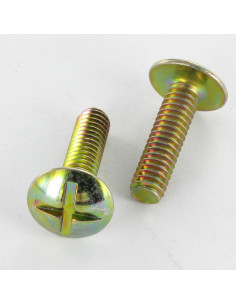 Screw Mushroom Slotted In Cross M8X20 Yellow Zinc