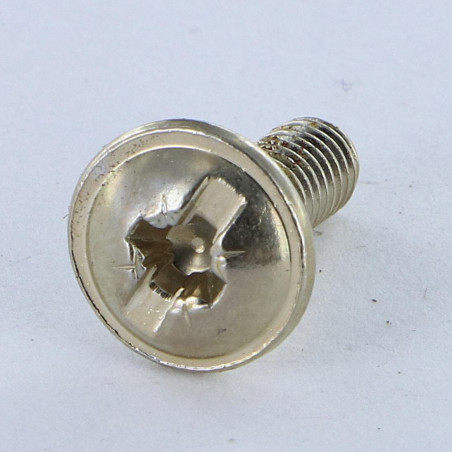 1 x Screw Mushroom Pozi And Slotted M6X15 Nickel Plated
