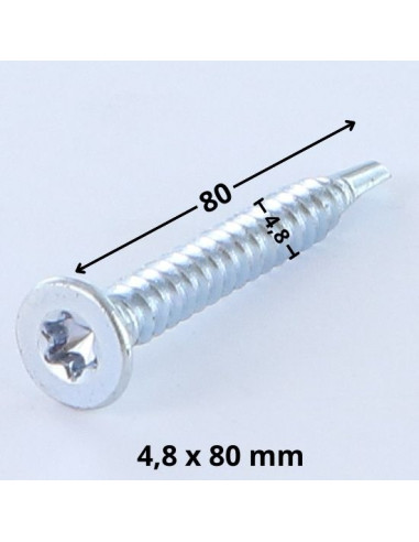 1 x Self Drilling Countersunk Head T25 4.8X80...