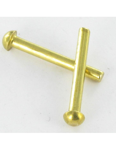 1 x Solid Rivet Round Head 2.5X20 Brass