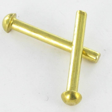 1 x Solid Rivet Round Head 2.5X20 Brass