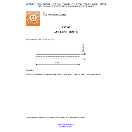 1 x Rod Smooth 10X257 Zinc Plated