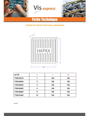 1 x Pack of 24 Joist protection pads 100X100X8...