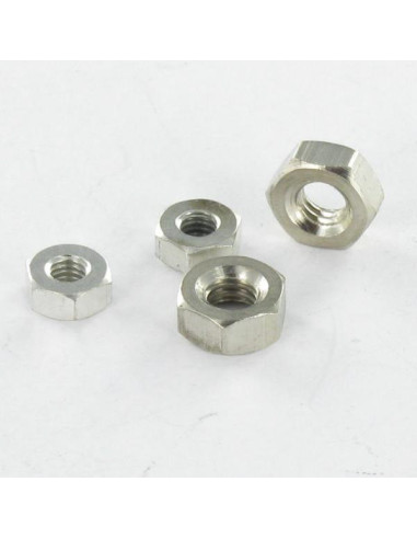 1 x Nut Nickel Plated Brass Hexagon M8
