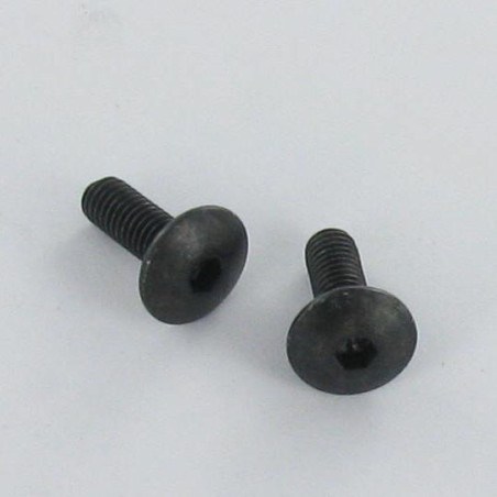 1 x Screw Mushroom Hexagon Socket 4 M6X25 With Serration BELOW Head Class 8.8 Black Zinc Plated