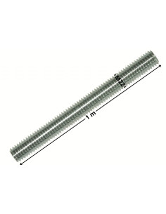 Threaded Rod M22 Length 1 Meter Class 4.8 Zinc Plated 2