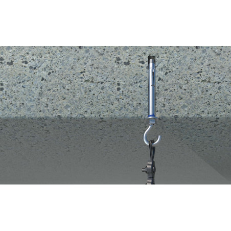 1 x Plug Anchor + Hook Drill 11 M8X60 Zinc Plated
